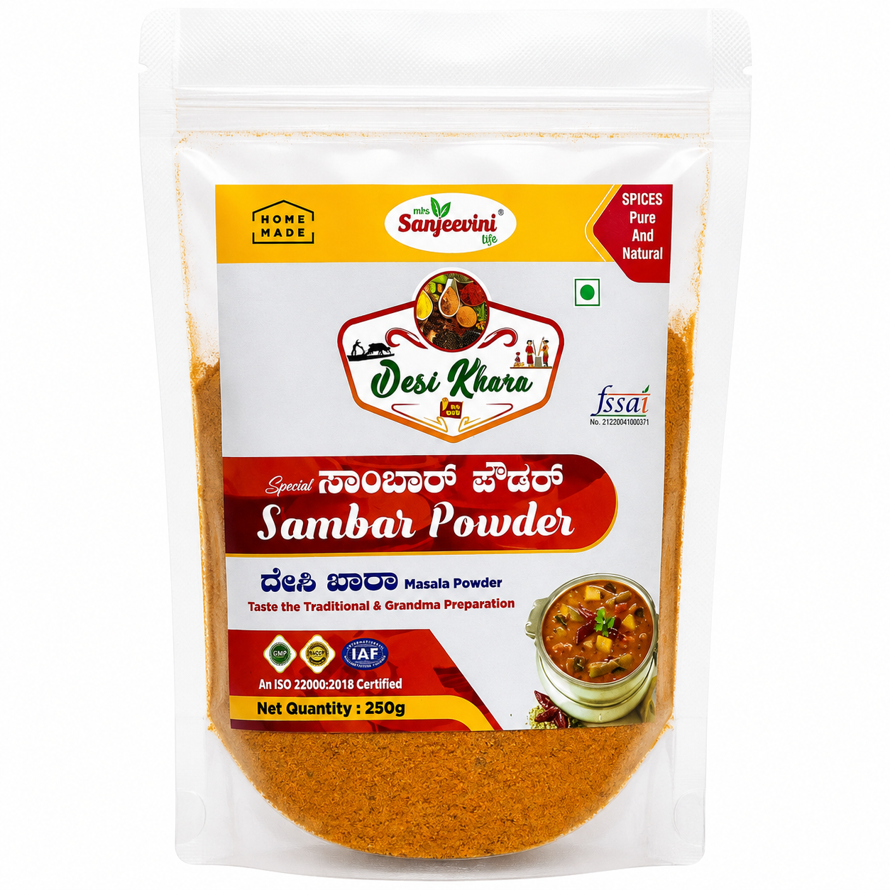 Sanjeevini Desi Khana Sambar Powder, 250g