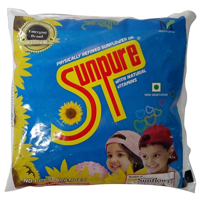 Sunpure Palm Pure Oil Pouch, 500ml