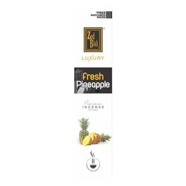 Zed Black Luxury Premium Incense Sticks Carton - Fresh Pineapple, 95g