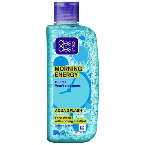 Clean & Clear Morning Energy Brightening Face Wash - Aqua Splash, 100ml