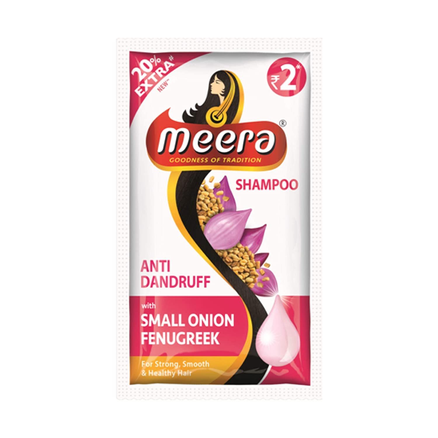 Meera (Rs.2) Shampoo Anti Dandruff - Small Onion & Fenugreek, 6ml