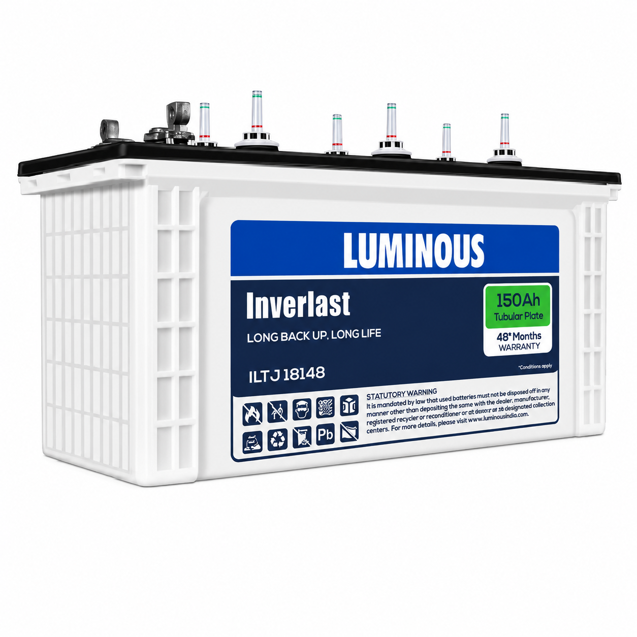 Luminous | Inverlast ILTTJ18148 | Tubular Plate  Battery (150AH