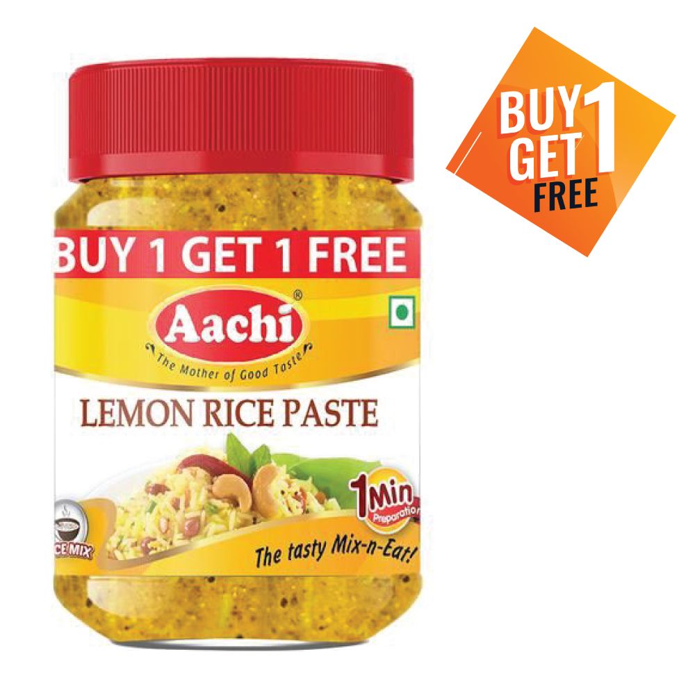 Aachi Rice Paste Bottle - Lemon, 200g (Buy 1 Get 1 Free)