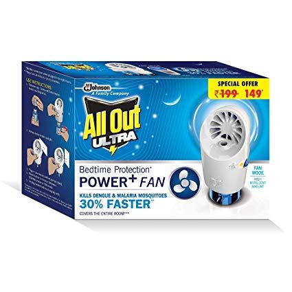 All Out Bedtime Protection Ultra Power + Fan Refill, 45ml