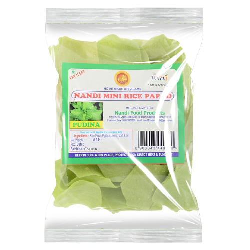 Sri Nandi Rice Papad - Pudina, 100g
