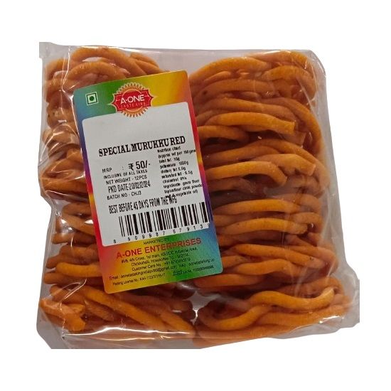 A-One Special Murukku - Red, 12pc