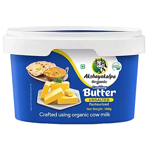 Akshayakalpa Organic Cooking Butter Cup - Unsalted, 100g