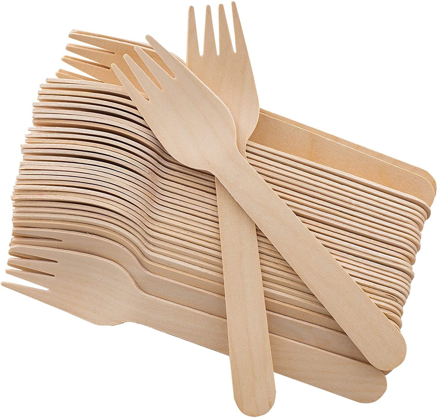 Raju Disposable Wooden Fork, 25pc