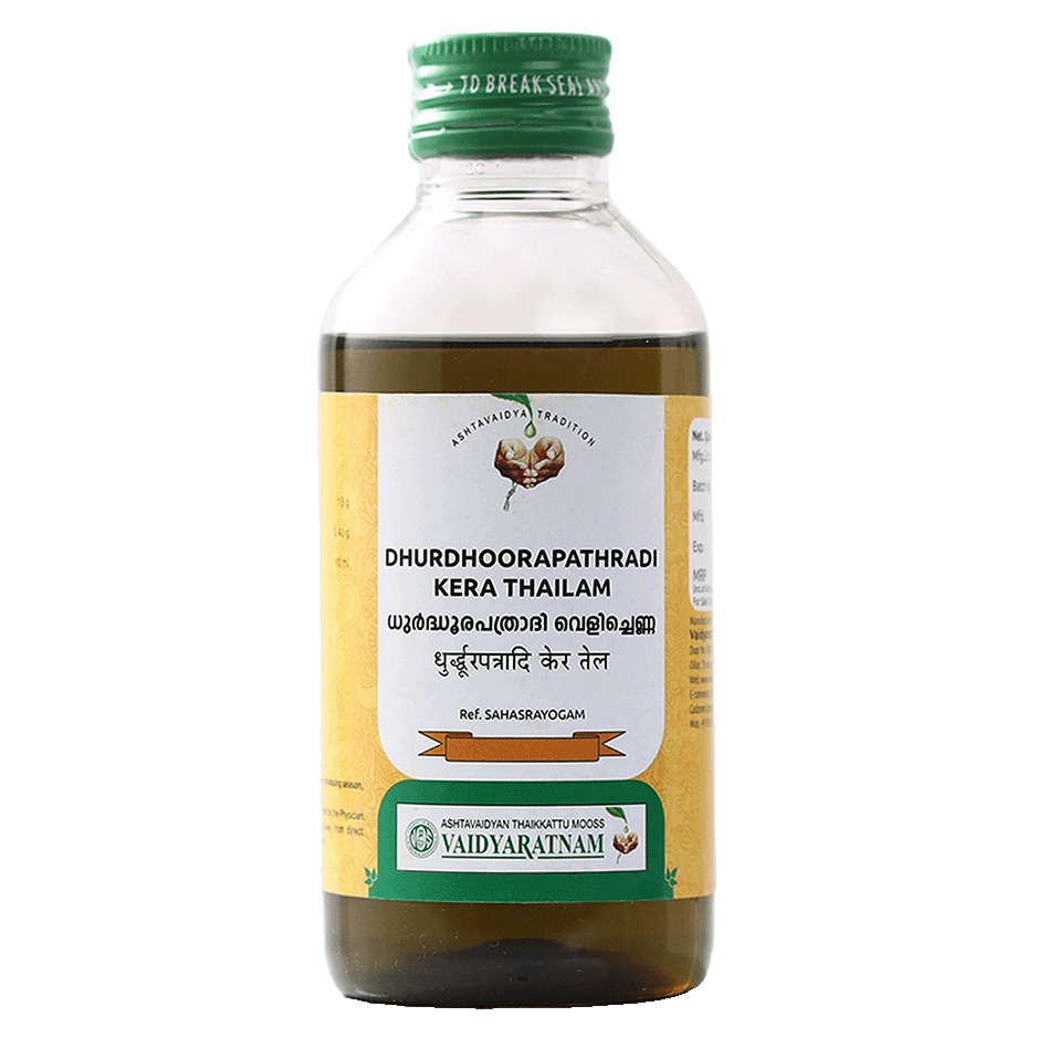 Vaidyaratnam Dhurdhoorapatharadi Kera Thailam, 200ml