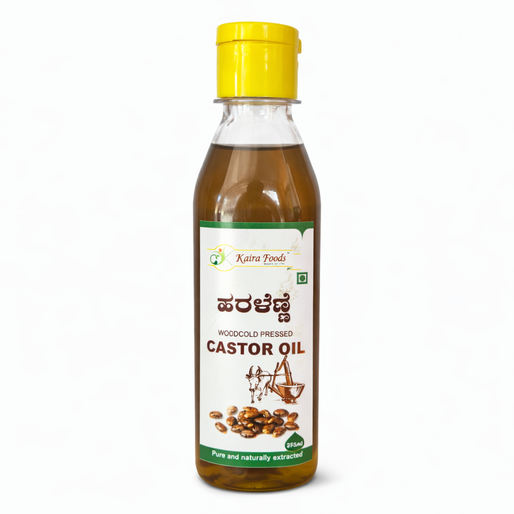 Kaira Foods Wood / Cold Pressed Castor Oil PET Bottle, 250ml