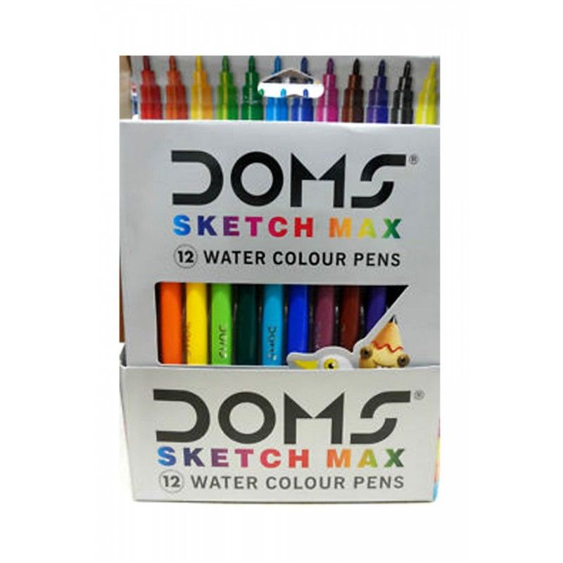Doms Aqua Water Color Pens, 12 Shades