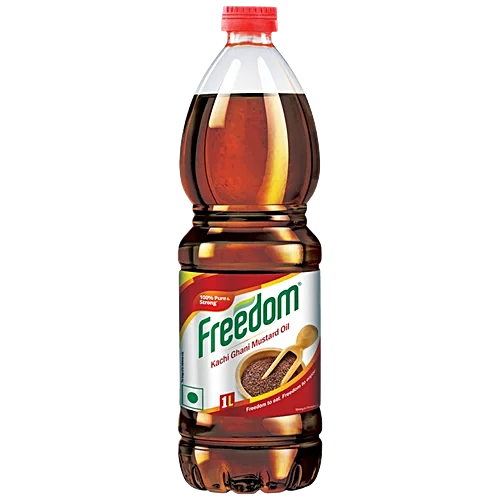 Freedom Kachi Ghani Mustard Oil Bottle, 1L
