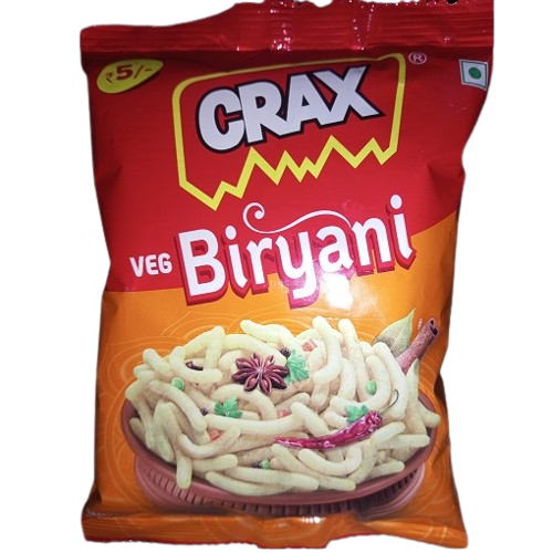 Crax Veg Biryani Crunchy Snacks, 15g