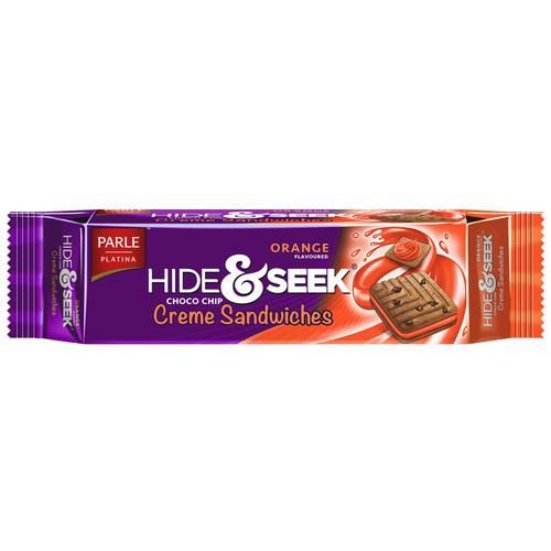 Parle Hide & Seek Biscuit - Orange Creme Sandwich, 120g