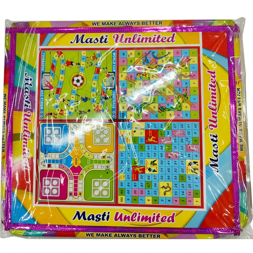 Masti Unlimited 4 in 1 Board Game Set, 1pc