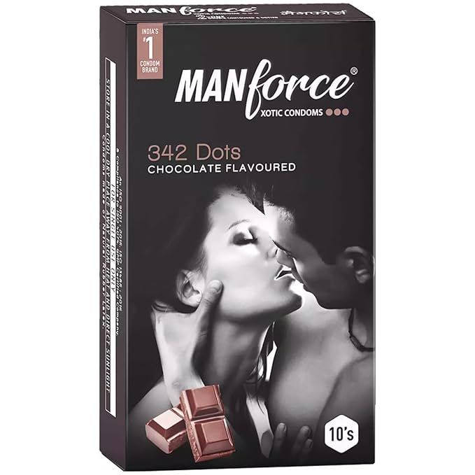 Manforce 342 Dots Xotic Condom - Chocolate, 10pcs