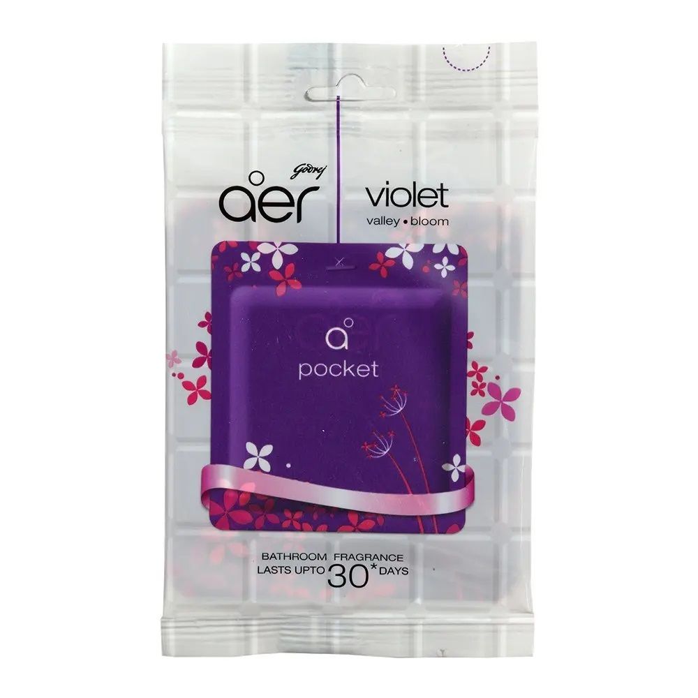 Godrej Aer Pocket Bathroom Fragrance - Violet Valley Bloom, 10g