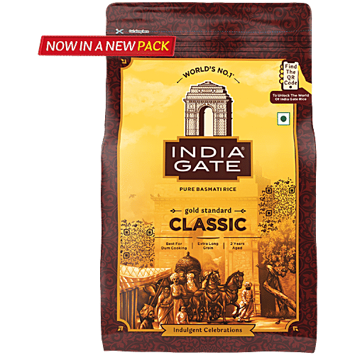India Gate Basmati Rice Pouch - Classic, 1kg