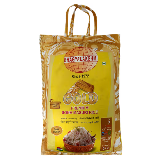 Bhagyalakshmi Premium Gold Sona Masoori Rice Bag, 5kg