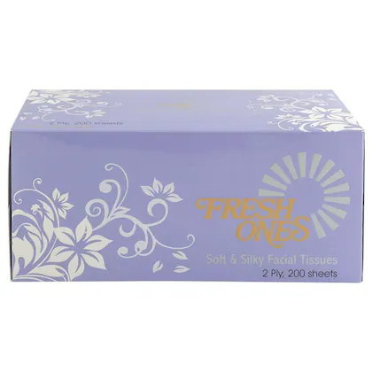 Fresh Ones 2 ply Soft & Silky Facial Tissues, 200 Pulls