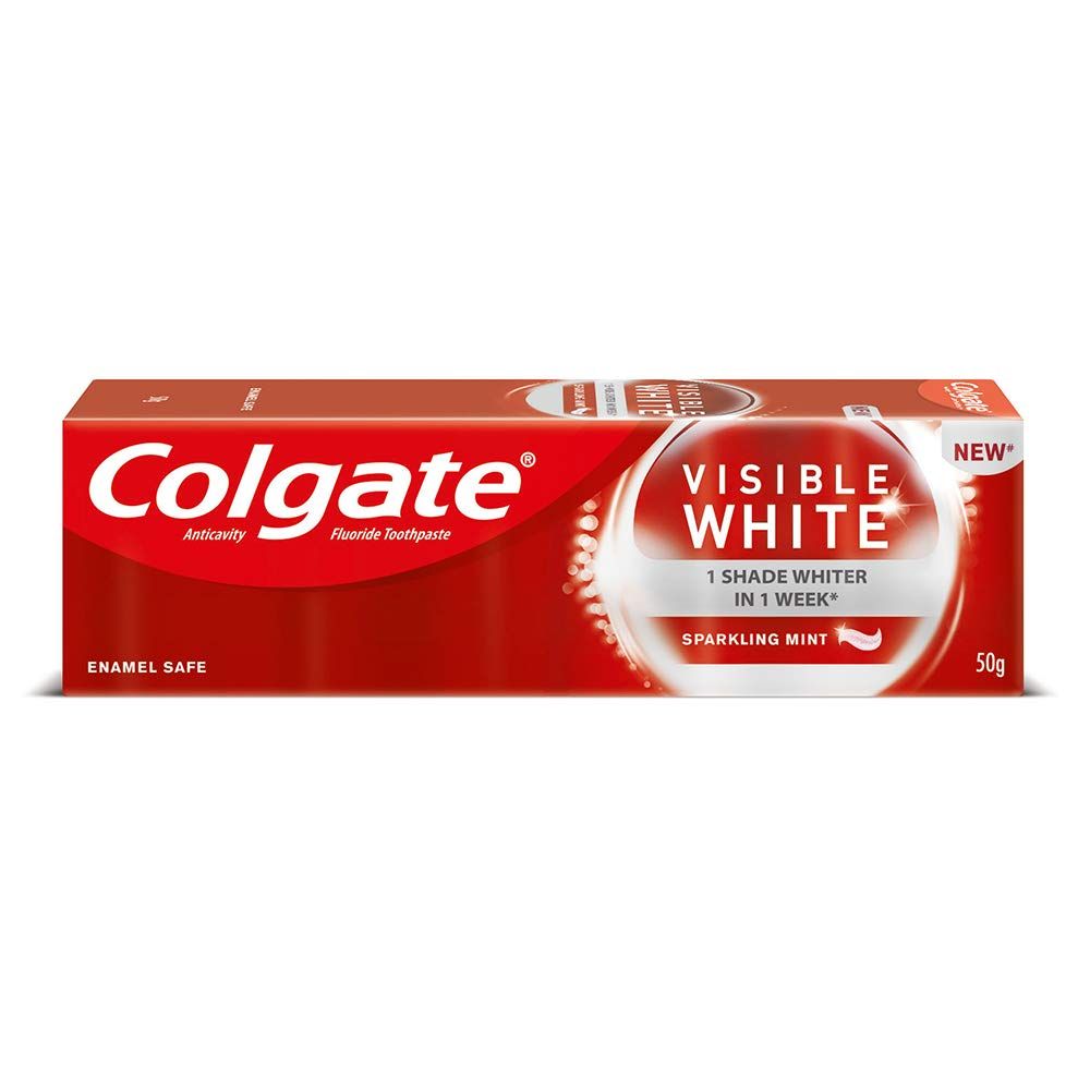 Colgate Toothpaste - Visible White, 50g