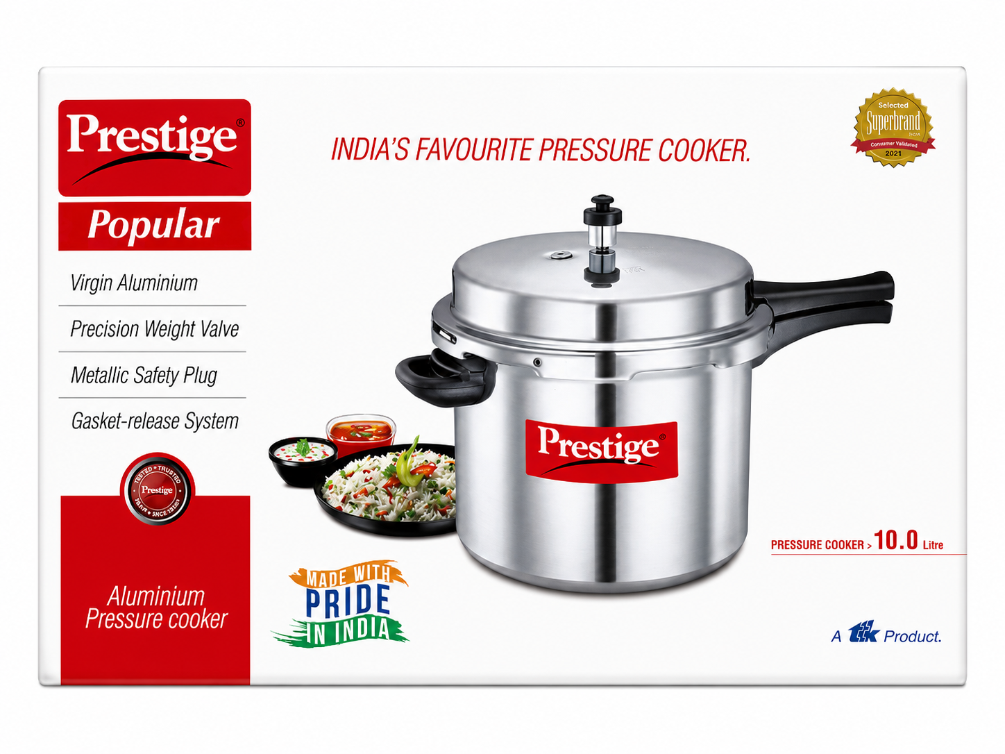 Prestige | Popular | Pressure Cooker Aluminium (10L)