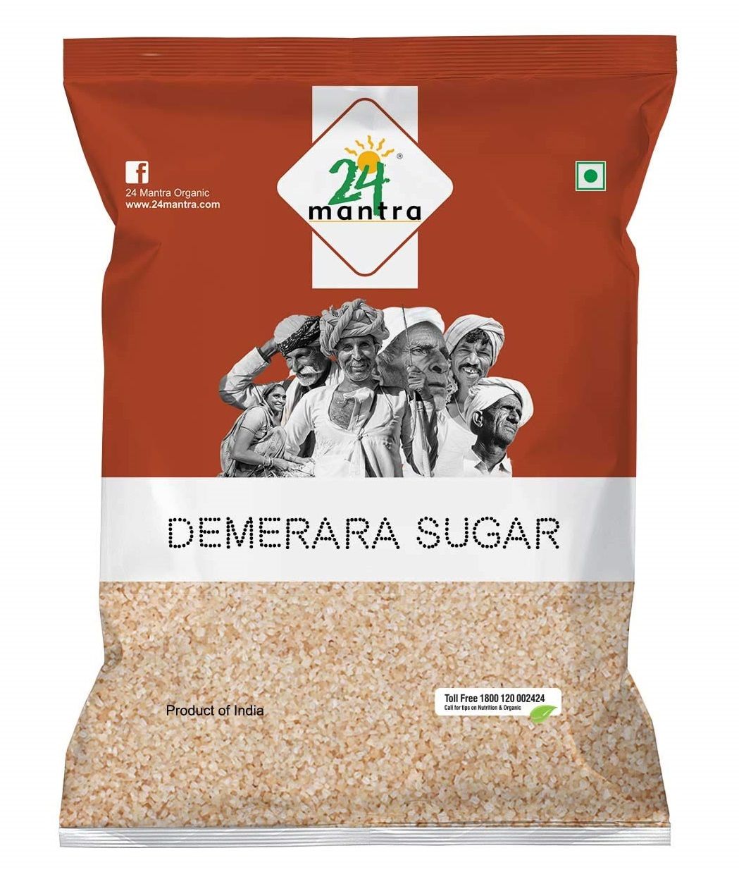 24 Mantra Demerara Sugar Pouch, 500g