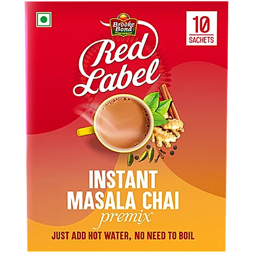 Red Label Instant Masala Chai Premix Sachets, 130g (13g x 10pc)