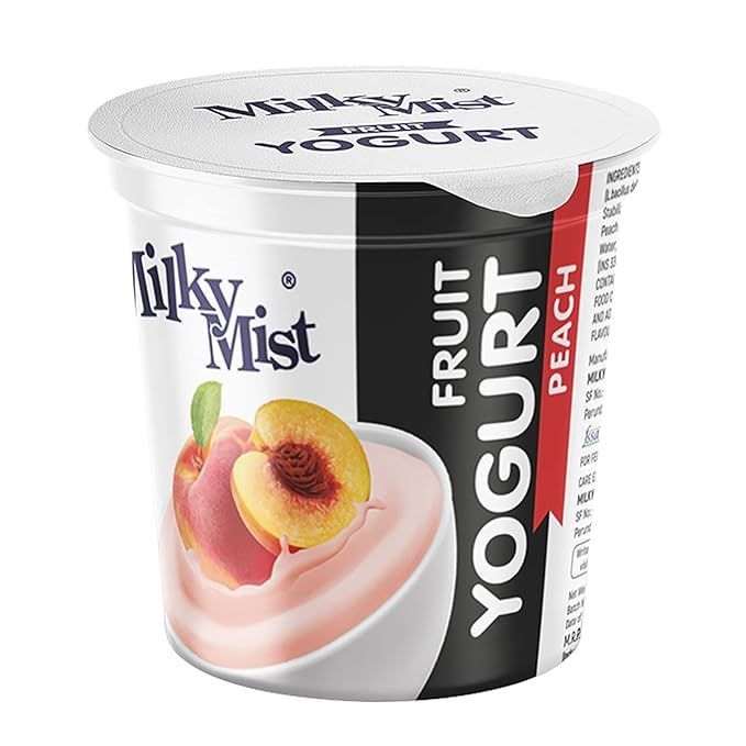 Milky Mist Yogurt Cup - Peach, 100g