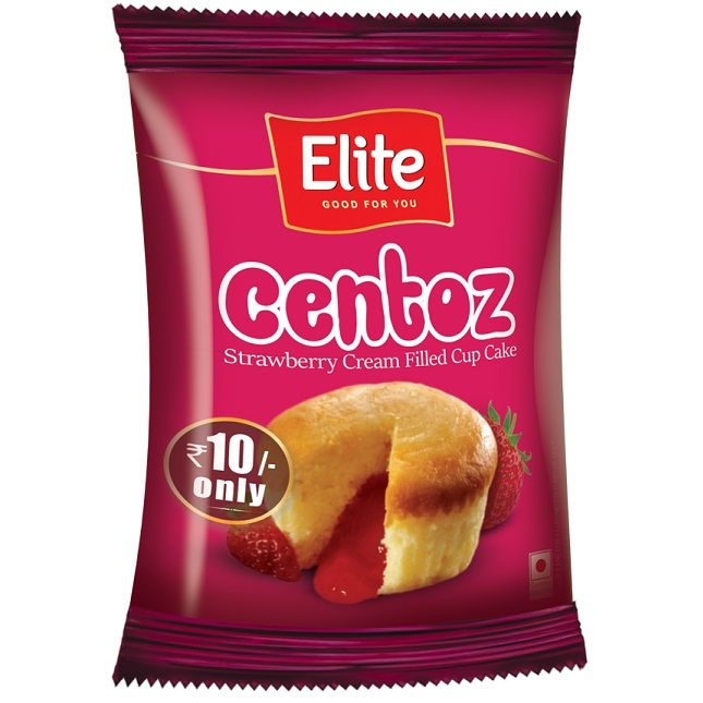Elite Centoz Cream Filled Cup Cake - Strawberry, 30g