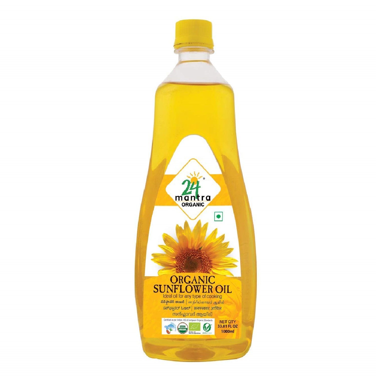 24 Mantra Sunflower Oil PET Bottle, 1L