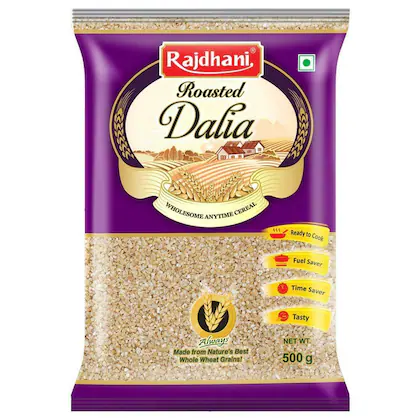 Rajdhani Roasted Dalia Pouch, 500g