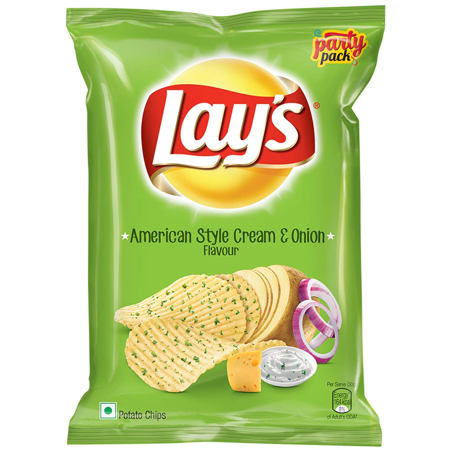 Lays Potato Chips - American Style Cream & Onion, 143g