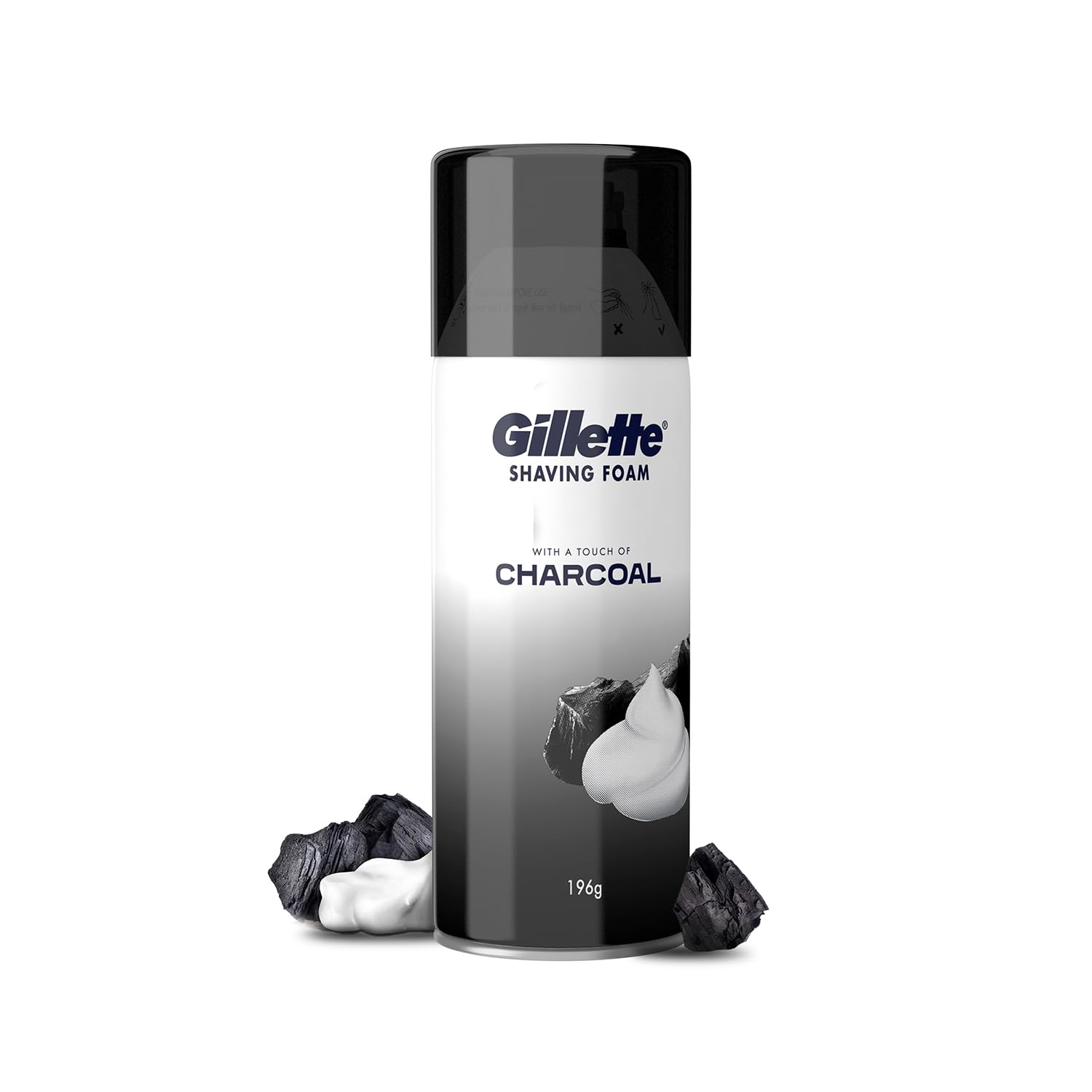 Gillette Shaving Foam - Charcoal, 196g