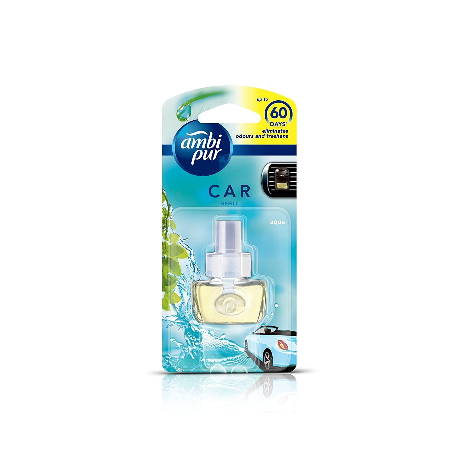 Ambipur Car Freshener Refill - Aqua, 7.5ml