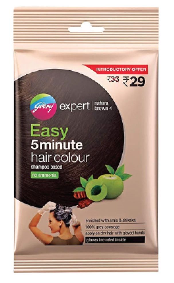 Godrej Easy Hair Color - Natural Brown, 20ml