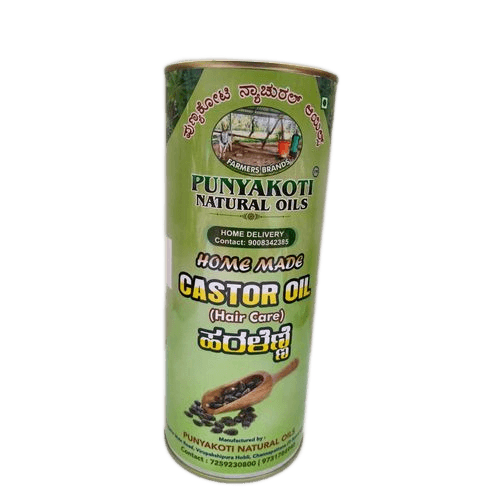 Punyakoti Castor Oil for Hair Care Tin, 1L