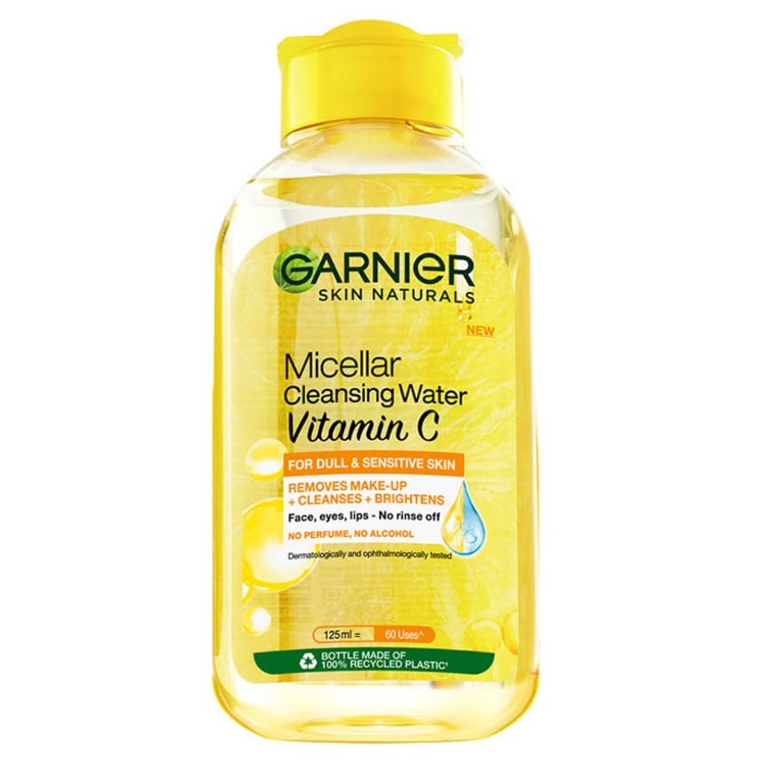 Garnier Skin Naturals Micellar Cleansing Water Vitamin C - Dull & Sensitive Skin, 125ml