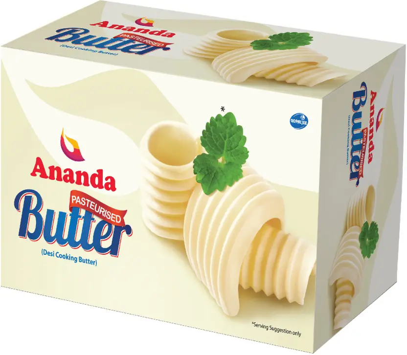 Ananda Pasteurised Salted Butter Carton, 100g