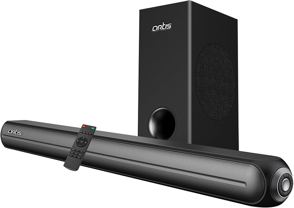 Artis | X700 | 2.1 Chanel Bluetooth Sound Bar with Wired Subwoofer (120 W, Black)