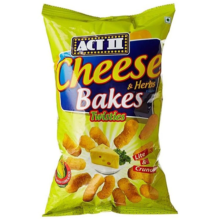 ACT II Bakes Chips Pouch - Cheese & Herbs, 55g