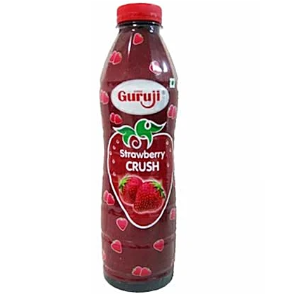 Guruji Fruit Crush - Strawberry, 750ml