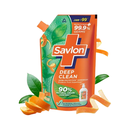 Savlon Deep Clean Germ Protection Liquid Hand Wash Refill Pouch, 650ml