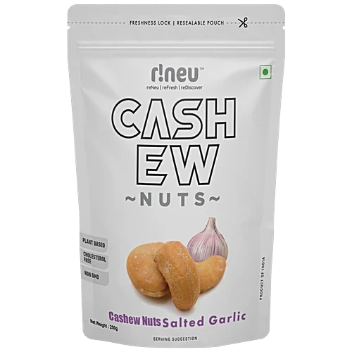 r!neu Premium Cashew Nuts - Salted Garlic, 250g