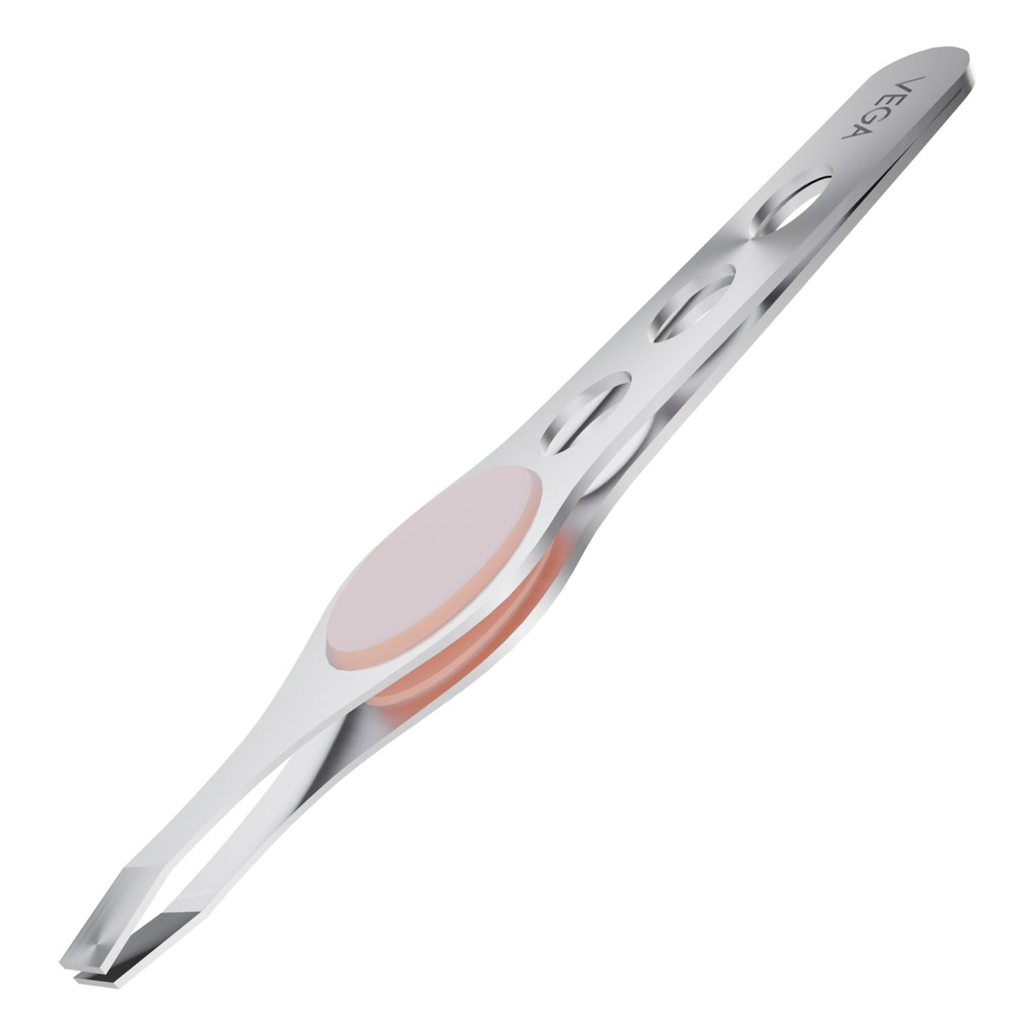 Vega Tweezer With Rubber Grip Square Tip, 1pc (TW 04)