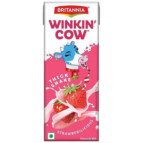 Britannia Winkin Cow Strawberious Thick Shakes, 180ml