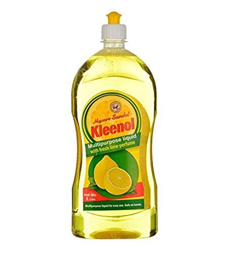 Mysore Sandal Kleenol Dishwash Liquid Bottle - Fresh Lime, 1L