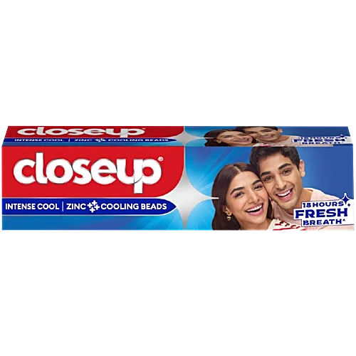 Closeup Intense Cool Toothpaste - Zinc + Cooling Beads, 150g