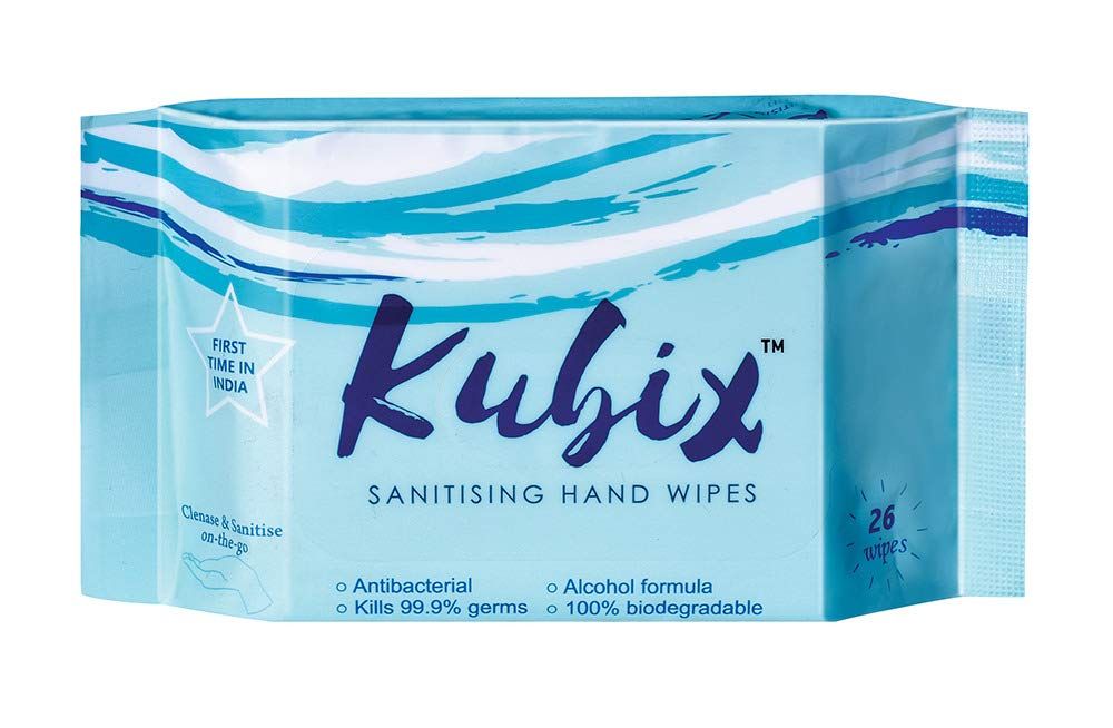 Kubix Hand Sanitizing Wipes, 26pcs