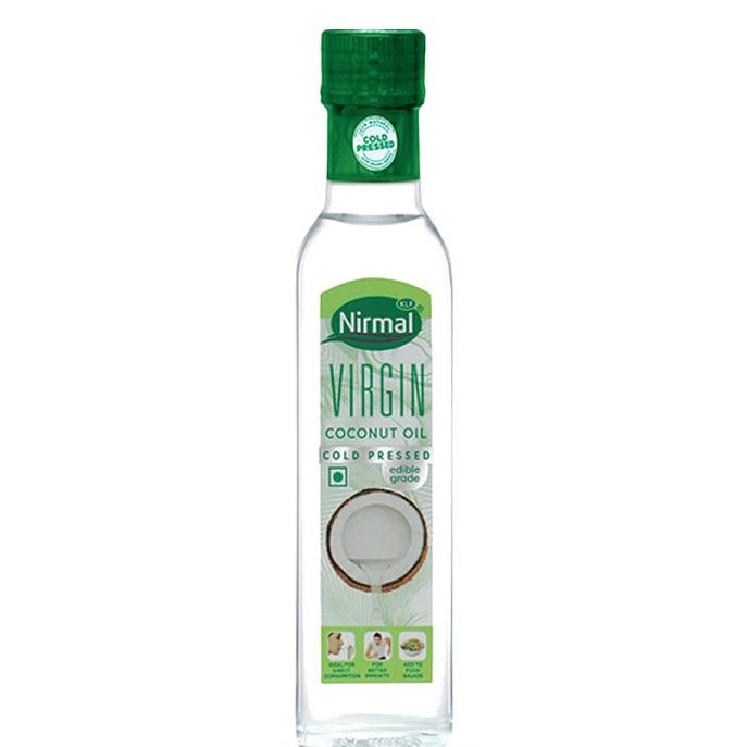 KLF Nirmal Cold Pressed Virgin Coconut Oil Glass Bottle, 250ml